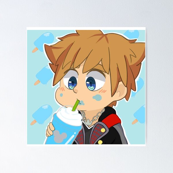 Vista previa del artículo con la obra «Kingdom Hearts 3 Chibi Sora», diseñado y vendido por joseanimates.
