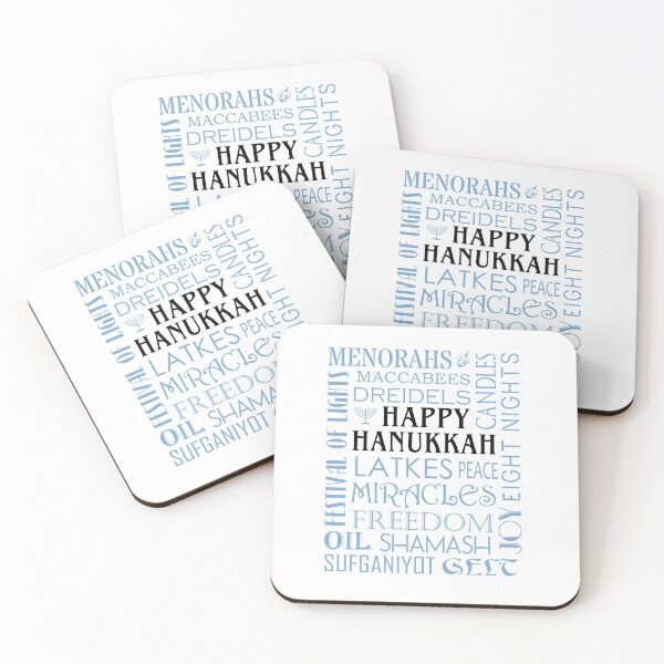 Item preview, Happy Hanukkah Subway Art designed and sold by JoBella-Designs.