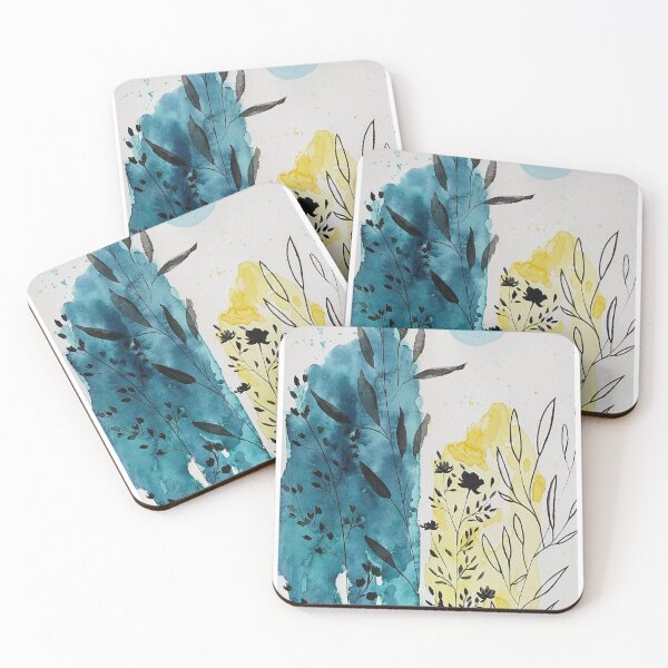 Item preview, Leaves and watercolors designed and sold by aquarelaria.