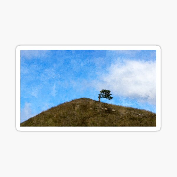 Over the Hill Sticker