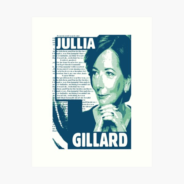 GILLARD text with image design pattern Art Print