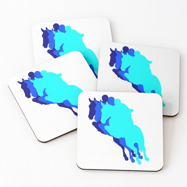 Item preview, Flying jumping horses blue designed and sold by MeerkatArt.
