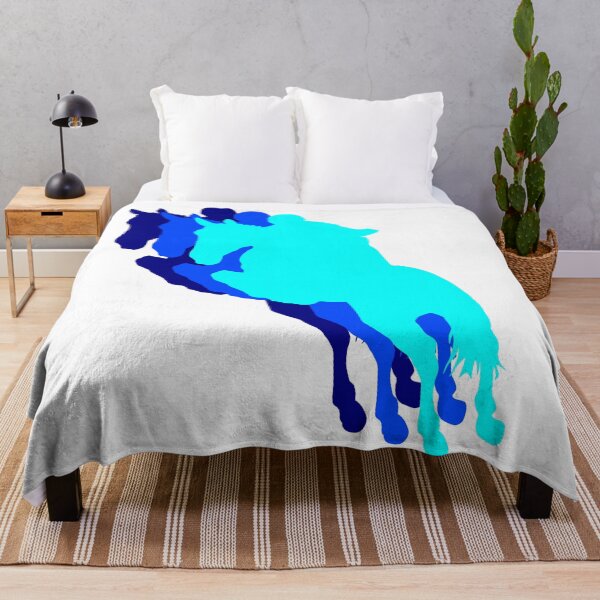 Item preview, Flying jumping horses blue designed and sold by MeerkatArt.