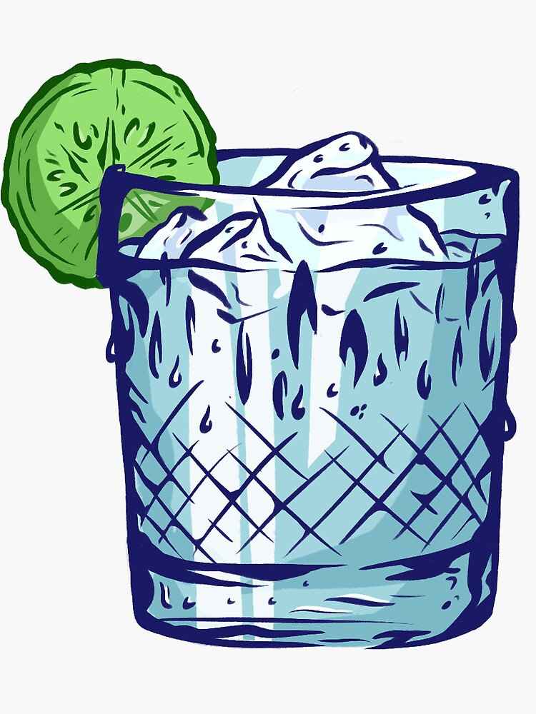 "Gin glass" Sticker by 194Designs Redbubble