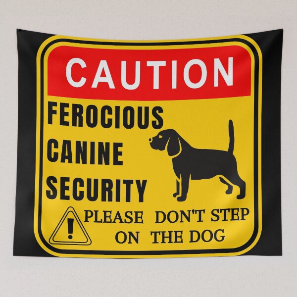 Item preview, Funny beagle guard dog sign designed and sold by Try-It.