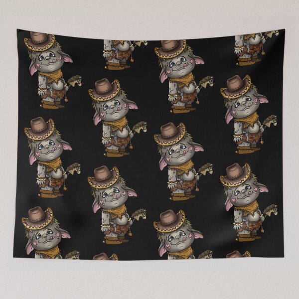 Item preview, Cartoon character, funny troll cowboy in a hat. designed and sold by LaraCoolart.