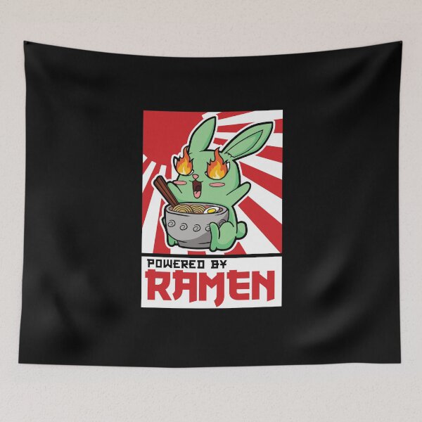 Item preview, Green Bunny Powered By Ramen designed and sold by RaizODesign.
