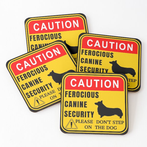 Item preview, Caution - Funny welsh corgi guard dog sign designed and sold by Try-It.