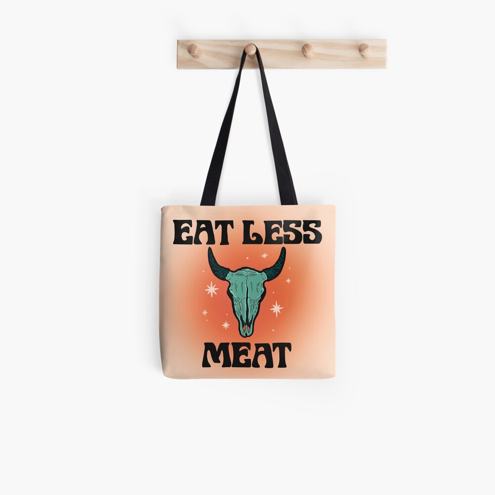 Eat Less Meat Tote Bag