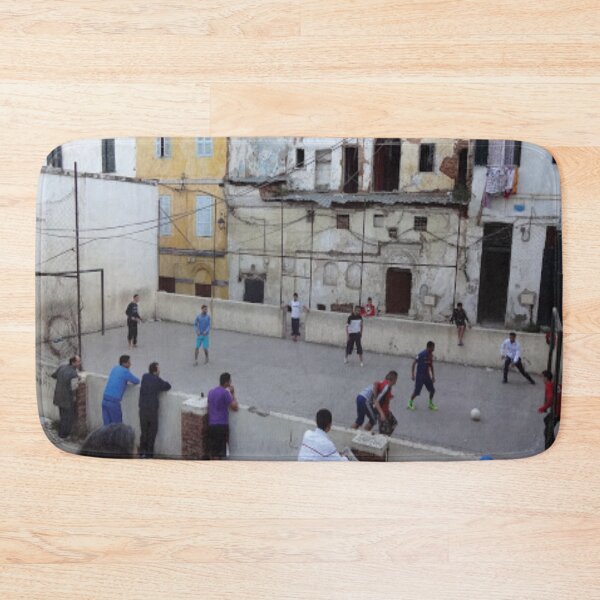 Item preview, a football match in casbah algiers painting designed and sold by kikinafashion.