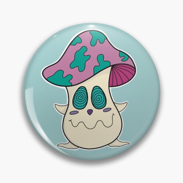 Item preview, Dizzy Cute Mushy Mushroom Funghi Art 001 - Pastel Blue Background designed and sold by Diamantina-ai.