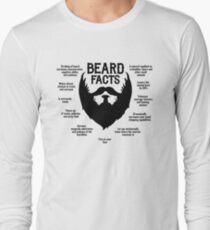 Beard Facts (black) Long Sleeve T-Shirt