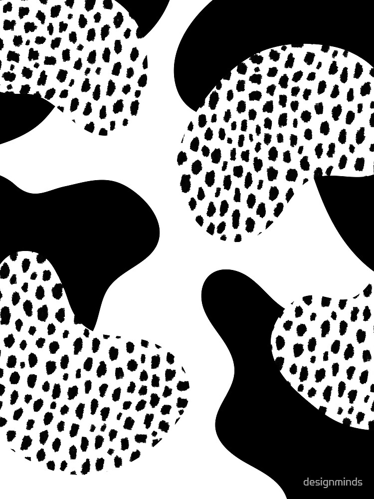  Polka dot dalmatian black white abstract fun T-Shirt