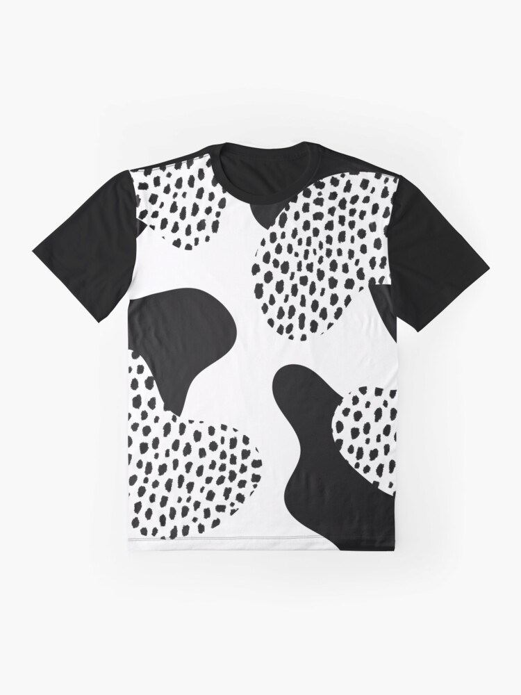 Polka dot dalmatian black white abstract fun T-Shirt