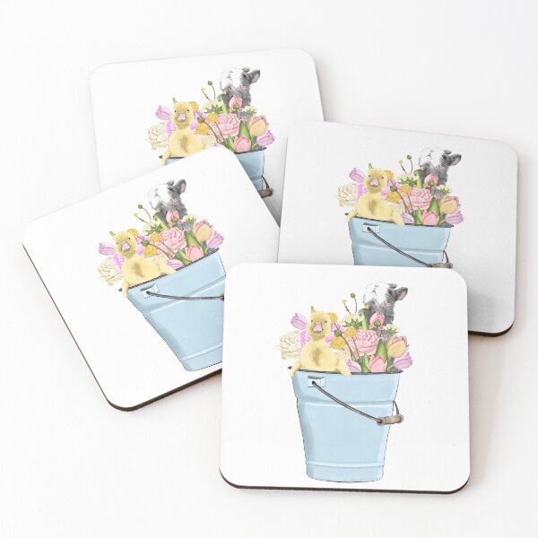 Item preview, Buket Farm Animal Illustration Spring Mood Watercolor designed and sold by CreativeBu.