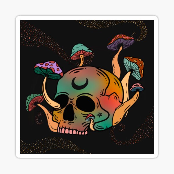 Skull & Shrooms Sticker