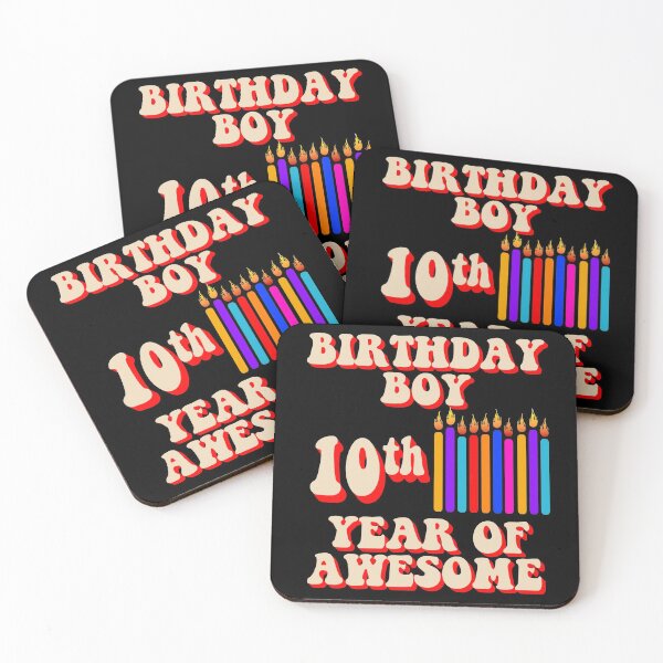 Item preview, Happy Birthday Boy 10th year of Awesome Birthday Candles designed and sold by CharJens.