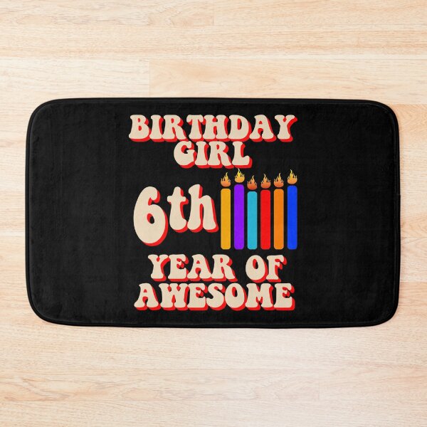 Item preview, Happy Birthday Girl 6th year of Awesome Birthday Candles designed and sold by CharJens.