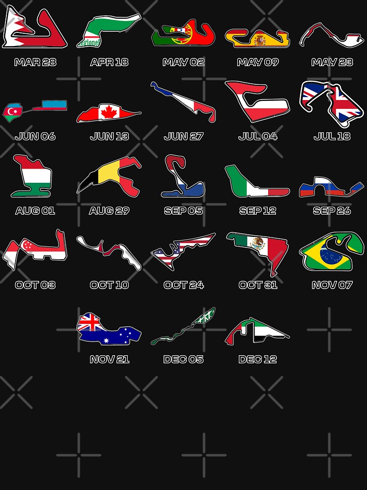 2021 F1 Calendar by TableTopDesigns