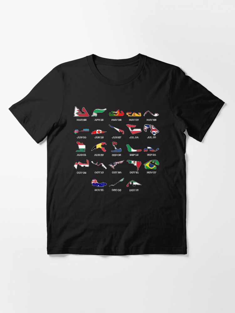 Alternate view of 2021 F1 Calendar Essential T-Shirt