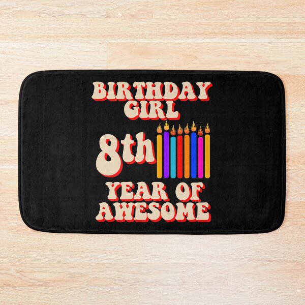 Item preview, Happy Birthday Girl 8th year of Awesome Birthday Candles designed and sold by CharJens.