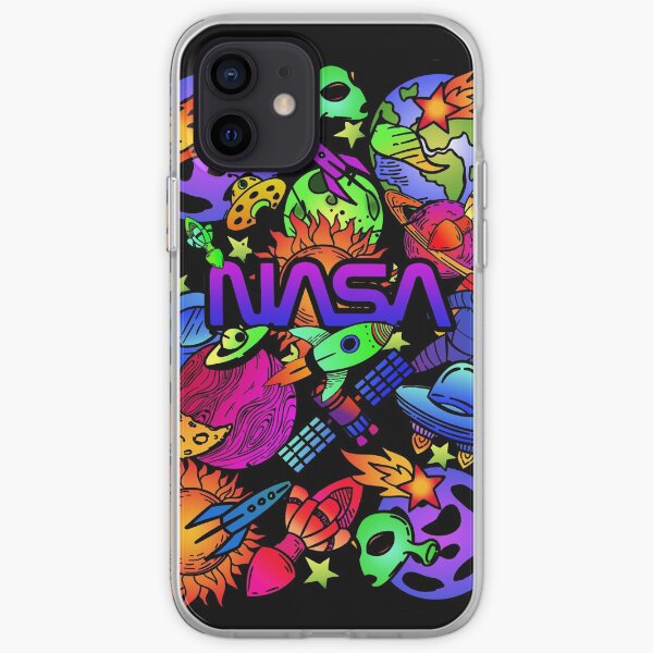 Space vibrant trippy doodles art iPhone Soft Case