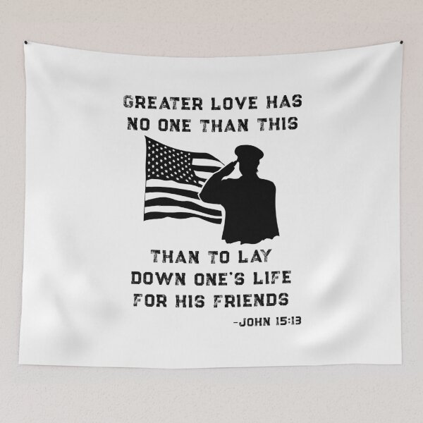 Item preview, Honor Remember Memorial Military American Flag / Bible Verse design designed and sold by CreatedByHeidi.