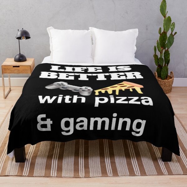 Item preview, life is better with pizza and gaming  designed and sold by Rehaaam.
