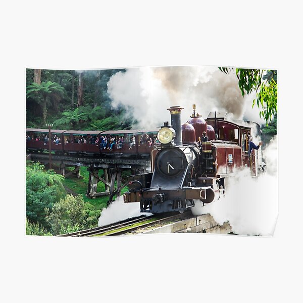 Puffing Billy steam train Poster