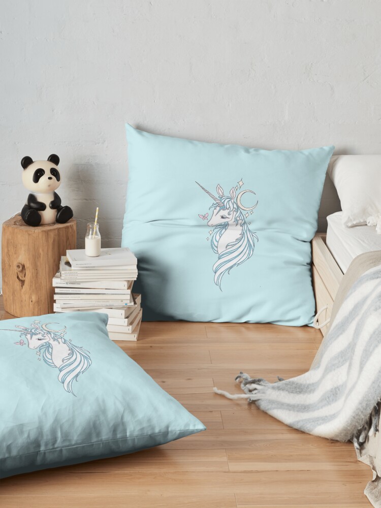 Alternate view of The Last Unicorn Drawing Floor Pillow
