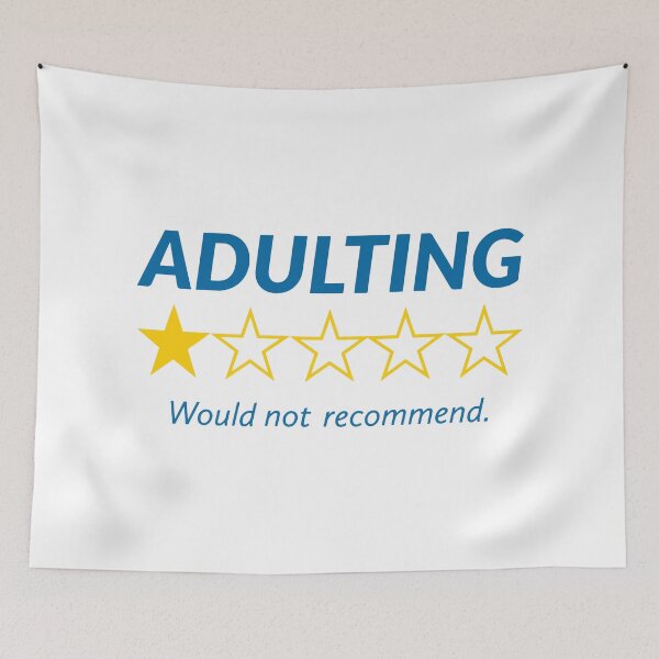 Item preview, Adulting - Would Not Recommend - 1 Star designed and sold by GorsskyVlogs.