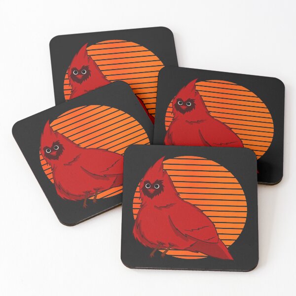 Item preview, Red Cardinal Bird Vintage Sunset designed and sold by curledup-cat.
