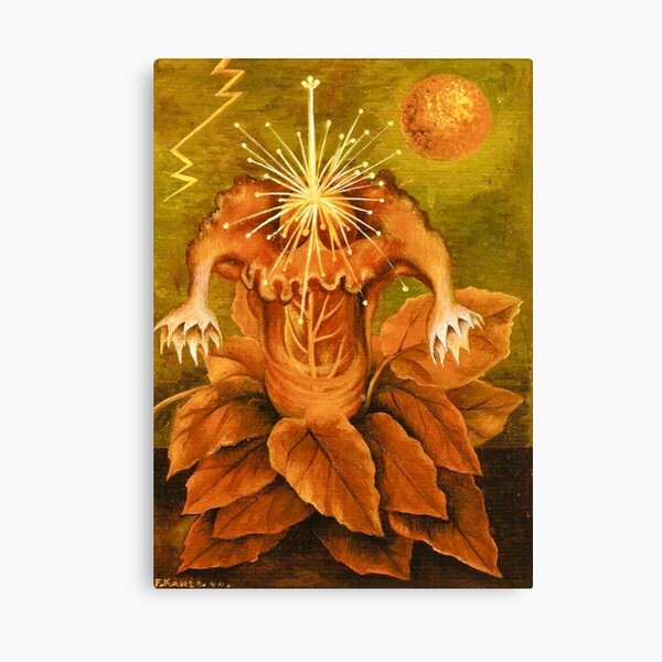 Fleur de vie (fleur de flamme) par Frida Kahlo Impression sur toile