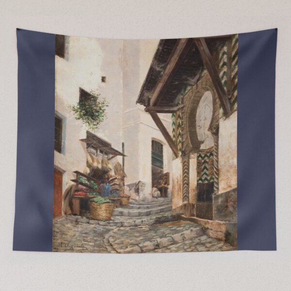 Item preview, casbah street algiers painting designed and sold by kikinafashion.