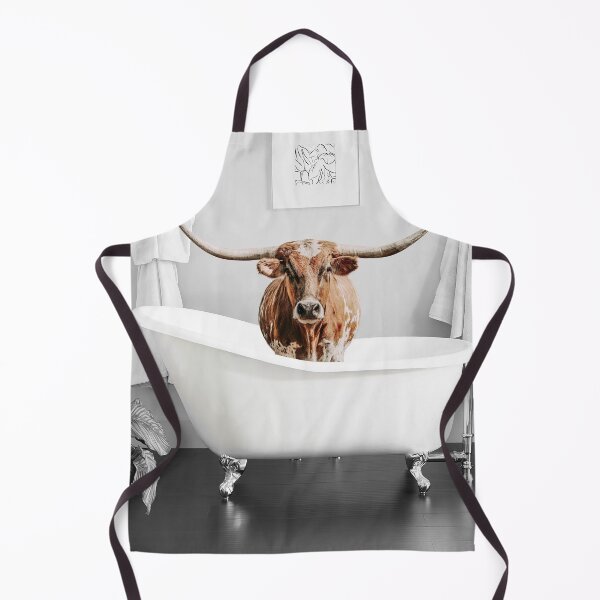 Item preview, Texas Long Horn Cow on Bath Tub designed and sold by RockyTopDesigns.