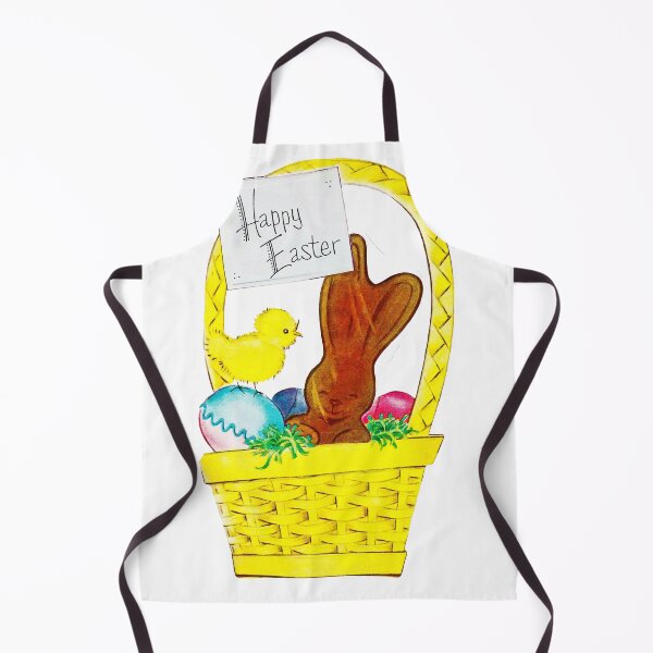 Item preview, "Vintage Happy Easter" - Reimagined, Retro, Easter, Holiday, Card, Bunnies, Bunny, Rabbit, Bun Bun, Egg, Eggs, Colored, Dyed, House, Home, Pastel, Chocolate, Green, Grass, Basket, Dyed, designed and sold by CanisPicta.