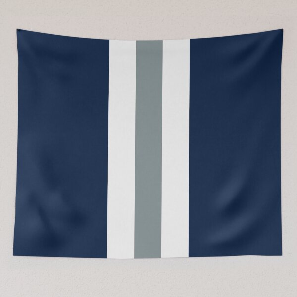 Item preview, Retro American Football Stripes Dallas Navy, White, Silver designed and sold by Sporting Colour.