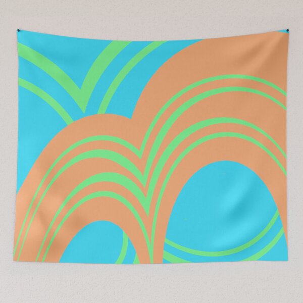 Item preview, Orange Wave pattern designed and sold by busybrushcafe.
