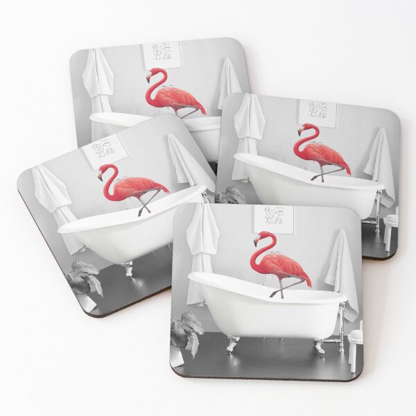 Item preview, Flamingo on Bath Tub  designed and sold by RockyTopDesigns.