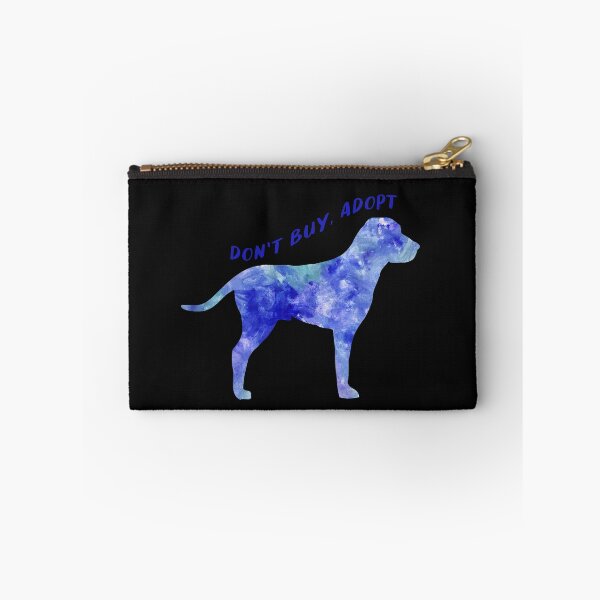 Item preview, Dont Buy Adopt I love dogs Watercolor blue watercolour dog blue designed and sold by WatercolorFun.
