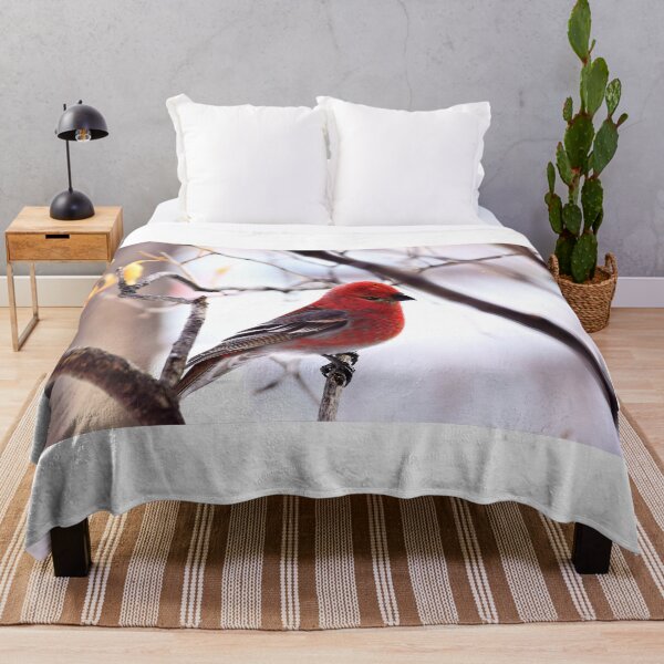 Item preview, Male Pine Grosbeak Between Branches designed and sold by Vivar Photo.