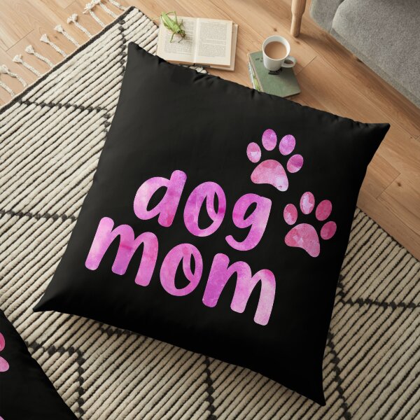Dog mom Dont Buy Adopt I love dogs Watercolor watercolour dog pink Floor Pillow