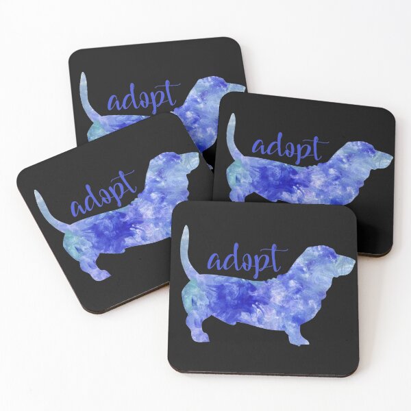 Item preview, Dont Buy Adopt Good Dog I love dogs Watercolor blue watercolour dog blue designed and sold by WatercolorFun.