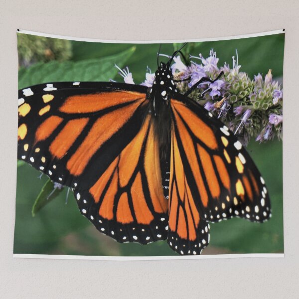Item preview, MONARCH BUTTERFLY ON A LAVENDER FLOWERING BRANCH designed and sold by ReflectHisGlory.