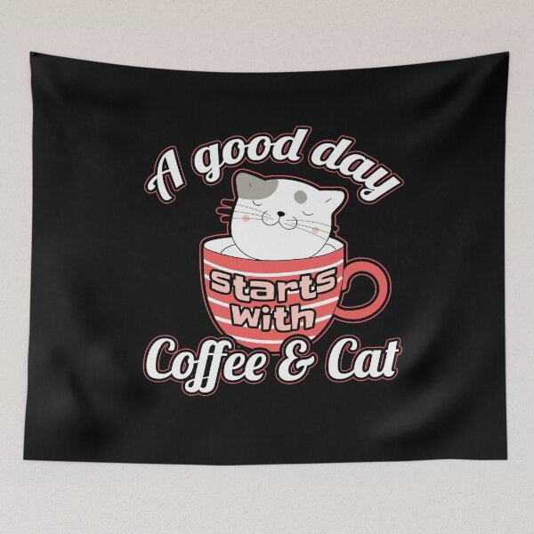 Item preview, Cat and Coffee Kitty Mom Cat Lady designed and sold by Hananiah Merch.