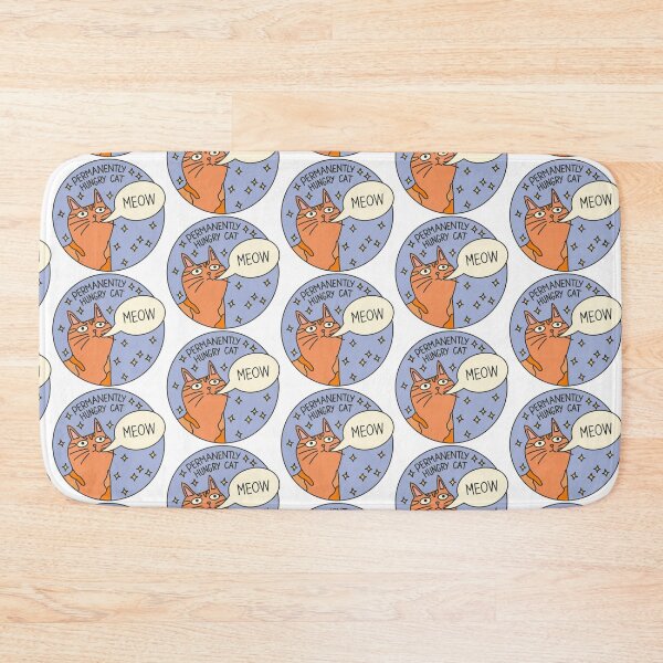 Item preview, Permanently hungry cat designed and sold by PeachCatDesigns.