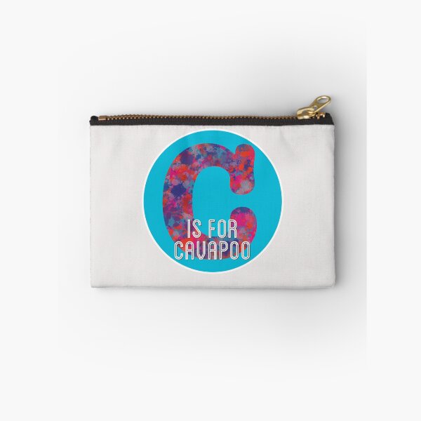Item preview, C is for Cavapoo Dog Alphabet Red and Blue Monogram designed and sold by AMSonArt.