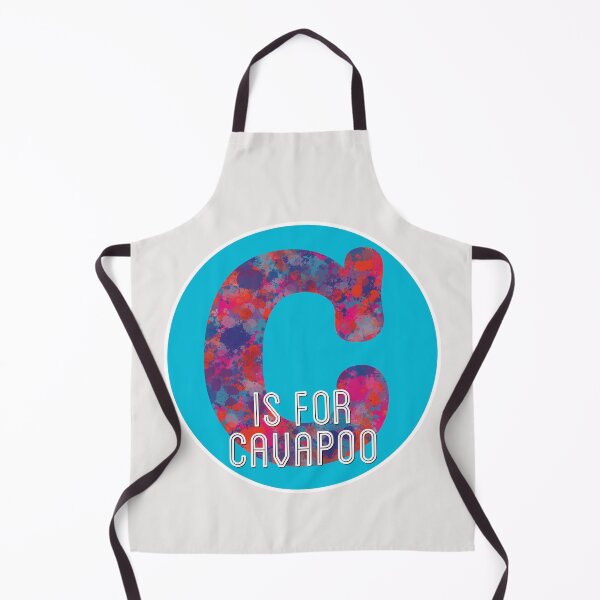 Item preview, C is for Cavapoo Dog Alphabet Red and Blue Monogram designed and sold by AMSonArt.