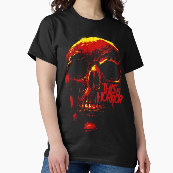 This Is Horror Classic Red on Black Skull Classic T-Shirt
