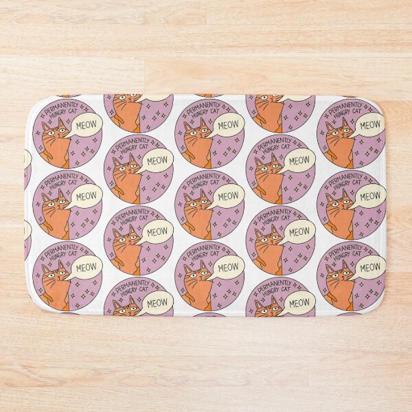 Item preview, Permanently hungry cat designed and sold by PeachCatDesigns.